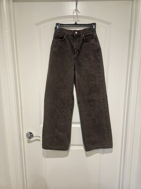 Reformation Cary Espresso Wide Leg Denim Jeans #909